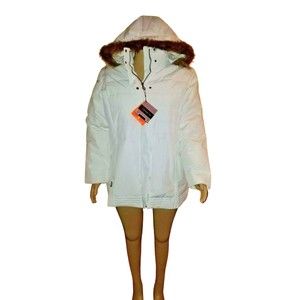 Avenue Xtreme-Tek Arctic White Down Feathers Parka Coat NWT 18/20